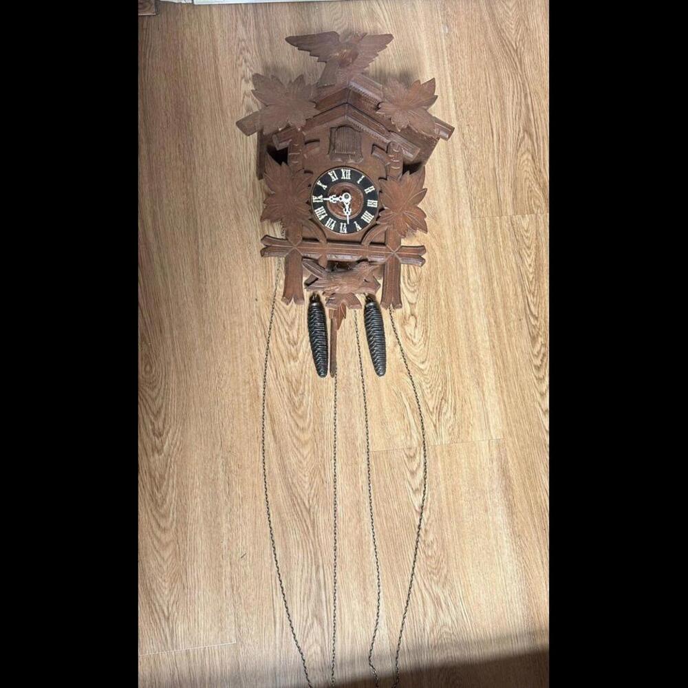 Vintage Bavarian Clockworks Cuckoo Clock Untested Parts